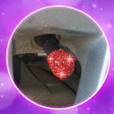 27pcs Red Glitter Car Accessories Set for Women, Glitter Steering Wheel Cover Universal Size 15 Inch, Glitter License Plate Frame, Glitter Phone Holder, Glitter Car Coaster