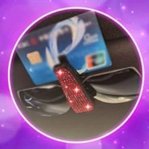 27pcs Red Glitter Car Accessories Set for Women, Glitter Steering Wheel Cover Universal Size 15 Inch, Glitter License Plate Frame, Glitter Phone Holder, Glitter Car Coaster