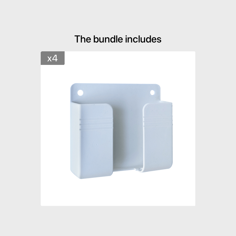 Wall Mount Phone Holder Adhesive Punch Free Remote Control Holder Plug Organizer for Home Bedroom Kitchen Office Storage