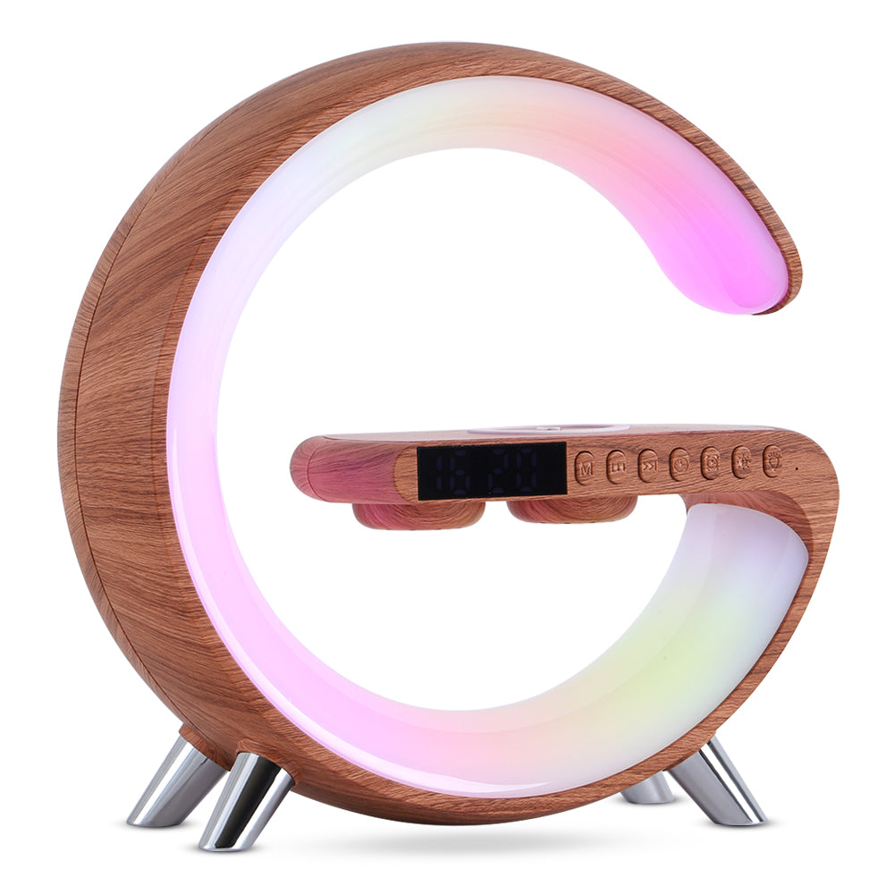 (Copy) New Intelligent G Shaped LED Lamp Bluetooth Speake Wireless Charger Atmosphere Lamp App Control For Bedroom Home Decor