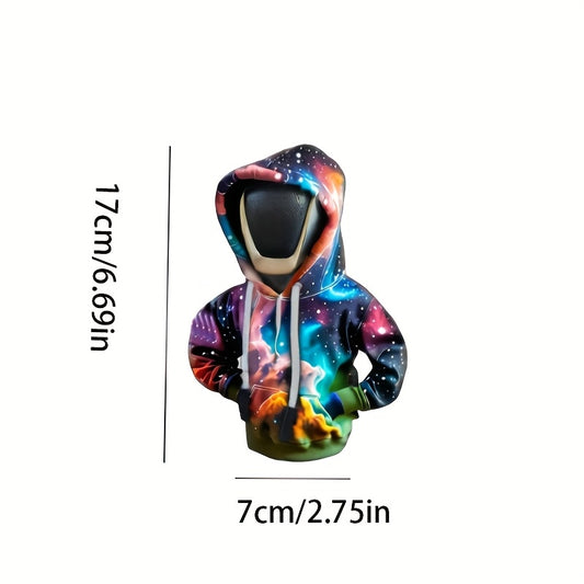 1pc Creative Galaxy Pattern Hoodie Car Gear Knob Cover Car Gear Knob Cover Gear Shift Cover Car Gear Shift Dust Cover Car Accessories Car Decoration Gift for Friends Small Gift