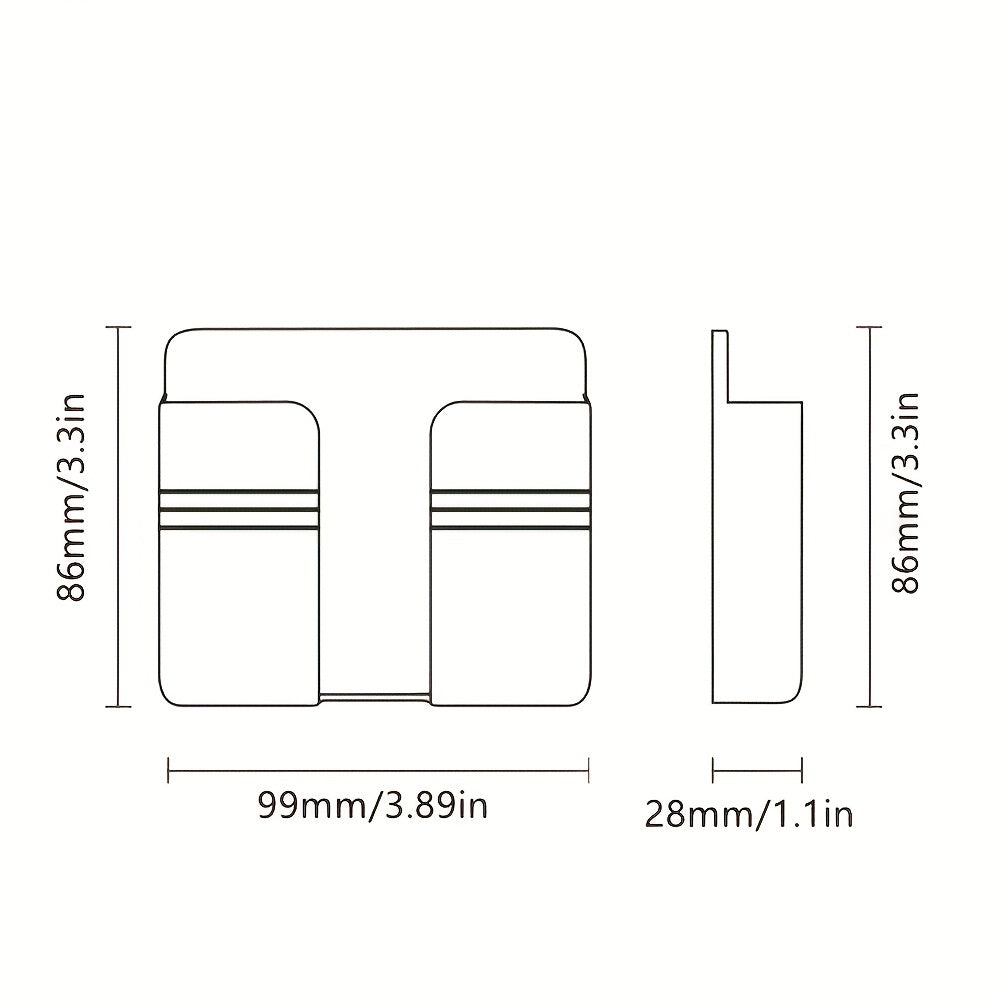 Wall Mount Phone Holder Adhesive Punch Free Remote Control Holder Plug Organizer for Home Bedroom Kitchen Office Storage