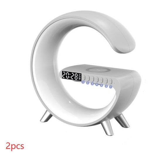 (Copy) New Intelligent G Shaped LED Lamp Bluetooth Speake Wireless Charger Atmosphere Lamp App Control For Bedroom Home Decor